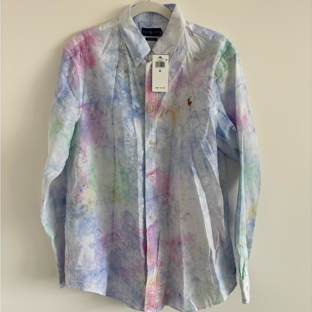 Ralph Lauren Relaxed Fit Tie Dye Shirt XL NWT